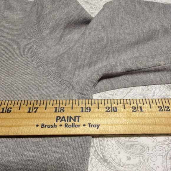 Life Is Good Knit Pullover Sweater Gray Size Medium Dog Girl Relax Coffee Lounge - Picture 8 of 10